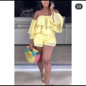 2pc Ruffle Short set